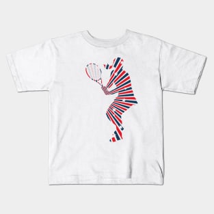 US Open Tennis USA Flag Silhouette Kids T-Shirt